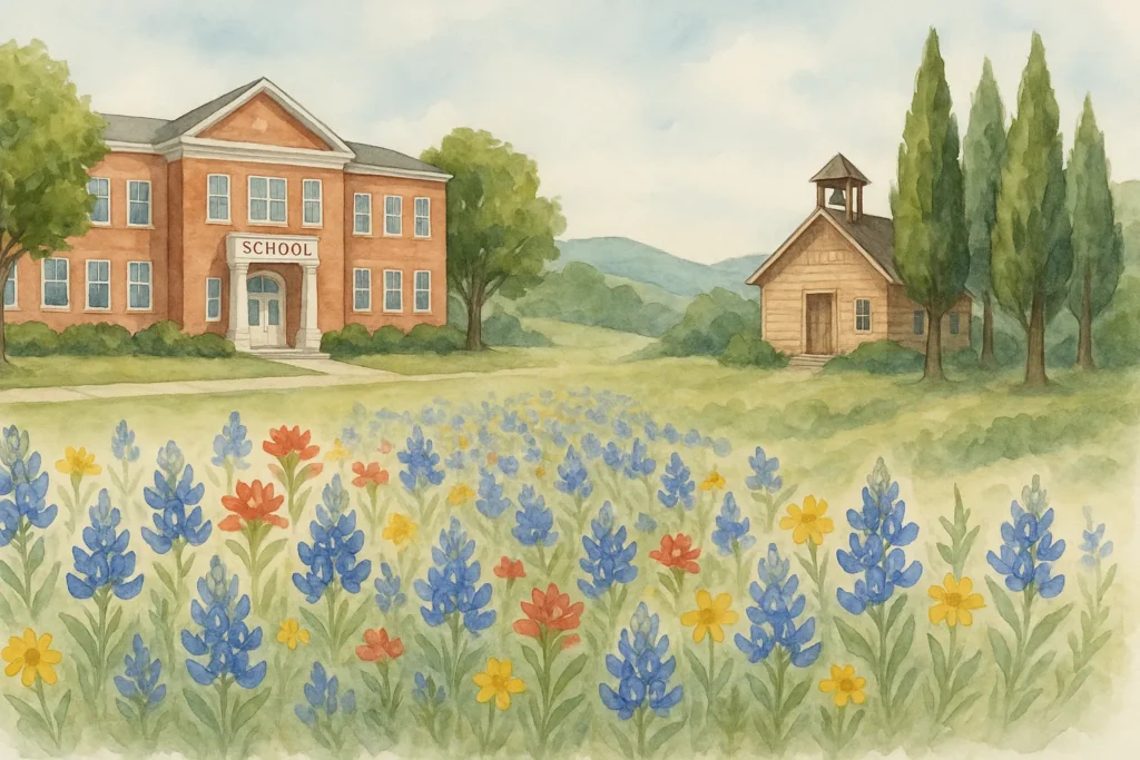 Artistic comparison of suburban and rural LTISD schools