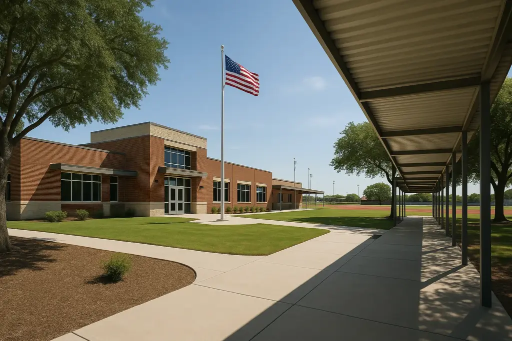Modern Lake Travis ISD school campus serving Bee Cave Texas students