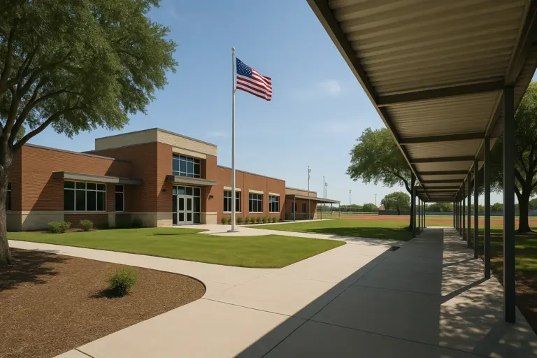 Modern Lake Travis ISD school campus serving Bee Cave Texas students
