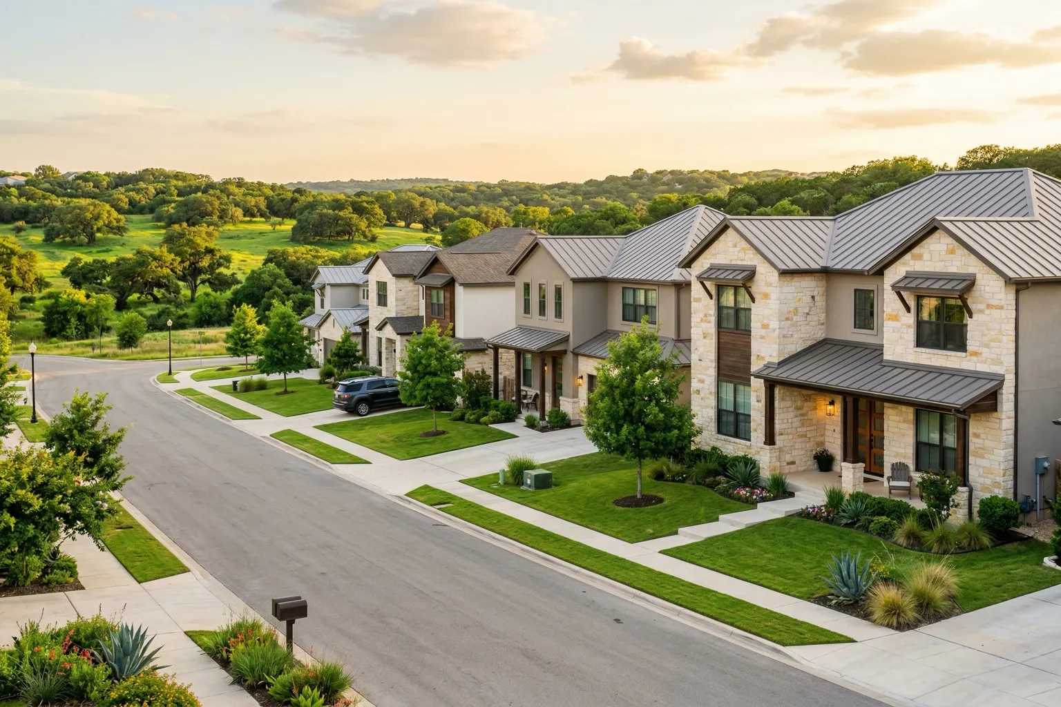 New construction homes in Austin Texas master-planned community