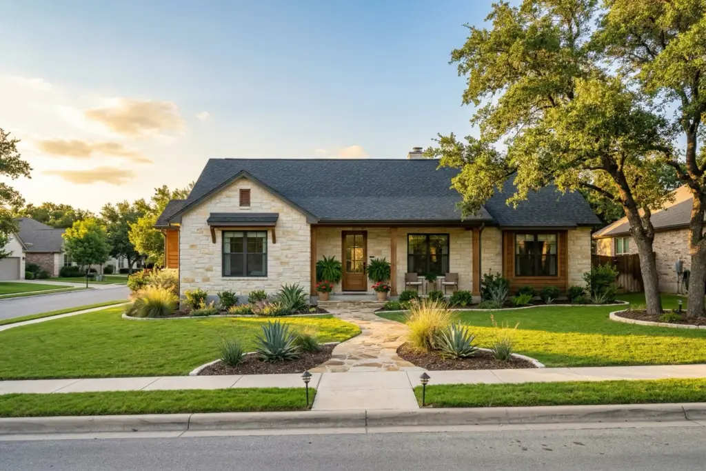 A limestone and cedar Texas Hill Country home in Austin prepared for sale during divorce proceedings