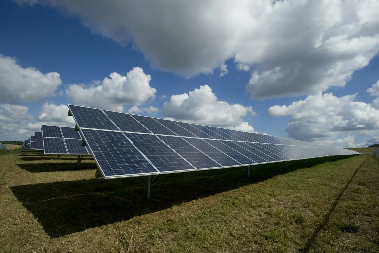 Solar panel array generating clean energy on a residential home