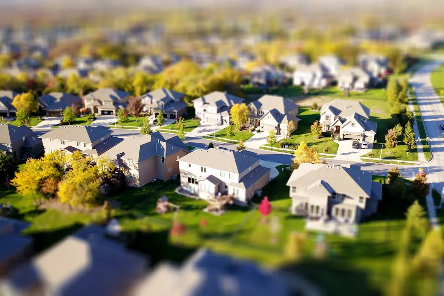 Suburban Texas neighborhood with homes and tree-lined streets