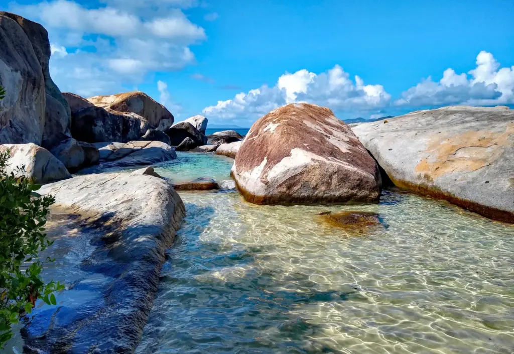 Granite boulders and grotto pools at The Baths, Virgin Gorda, British Virgin Islands