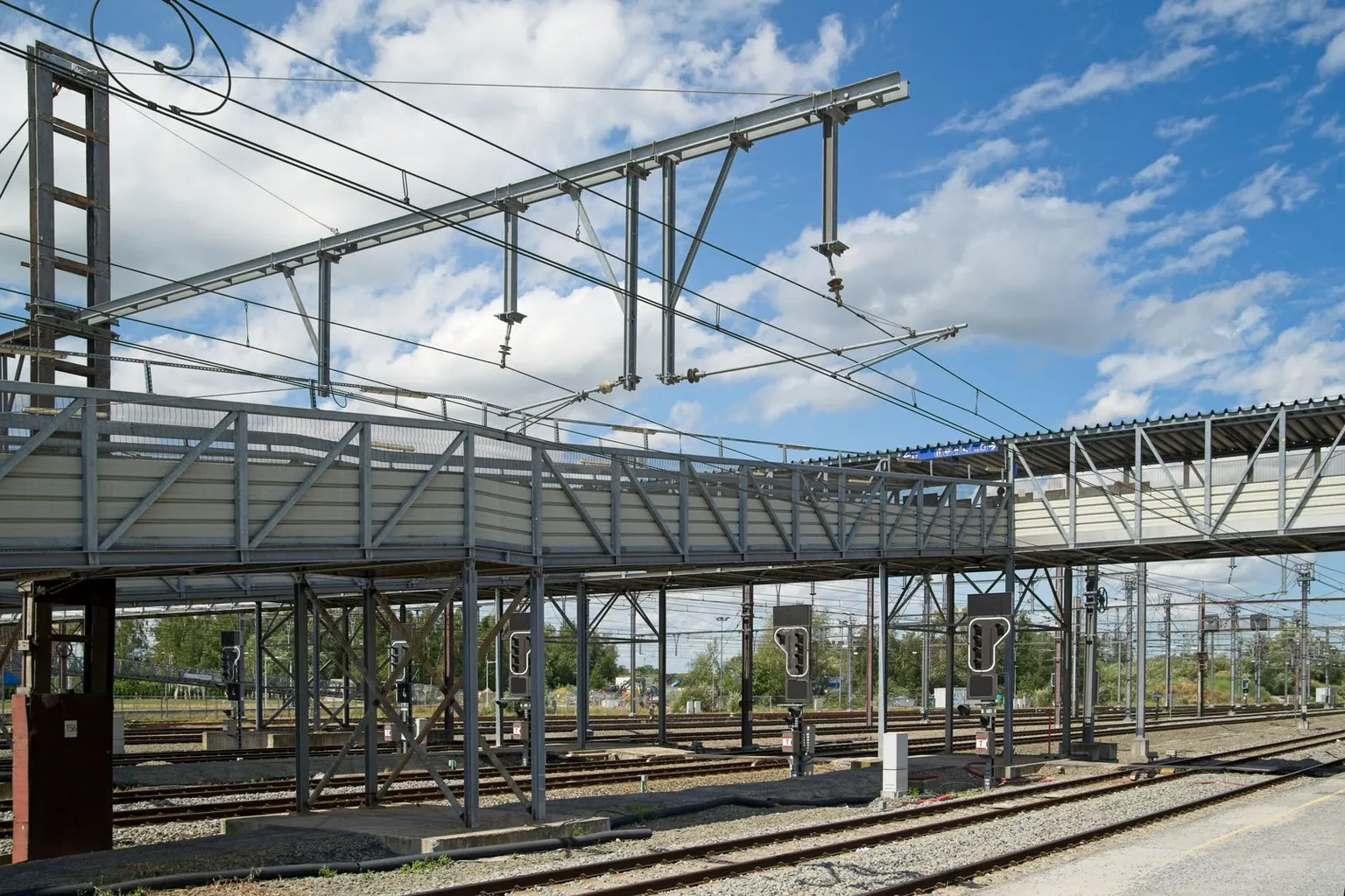 Modern urban transit station representing future light rail infrastructure similar to Austin Project Connect