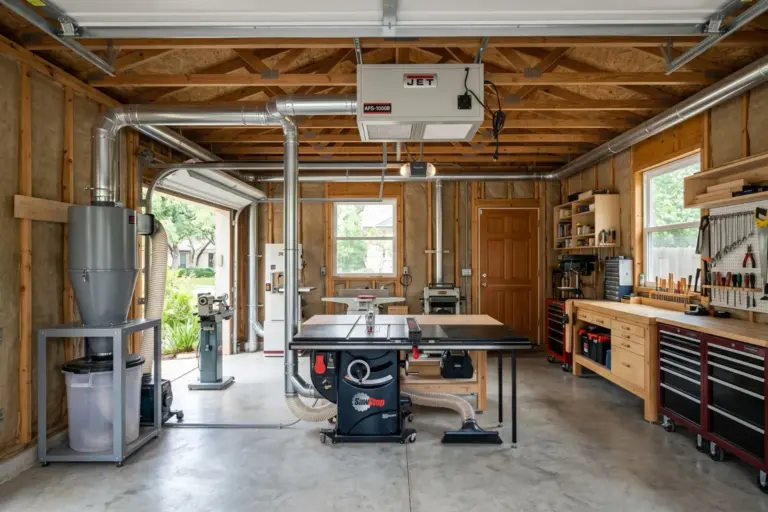 Dust Collection in a Home Garage Without Wrecking Family or Neighbor Relations
